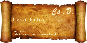 Csoma Dorina névjegykártya